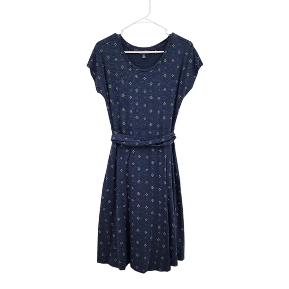 Toad&Co | Dresses | Toad Co Womens Geo Print Adjustable Cuewrap Short  Sleeve Midi Dress S | Poshmark